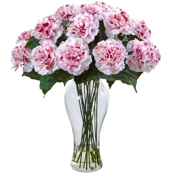 Blooming Carnation Arrangement w/Vase - SKU #1403 - 7